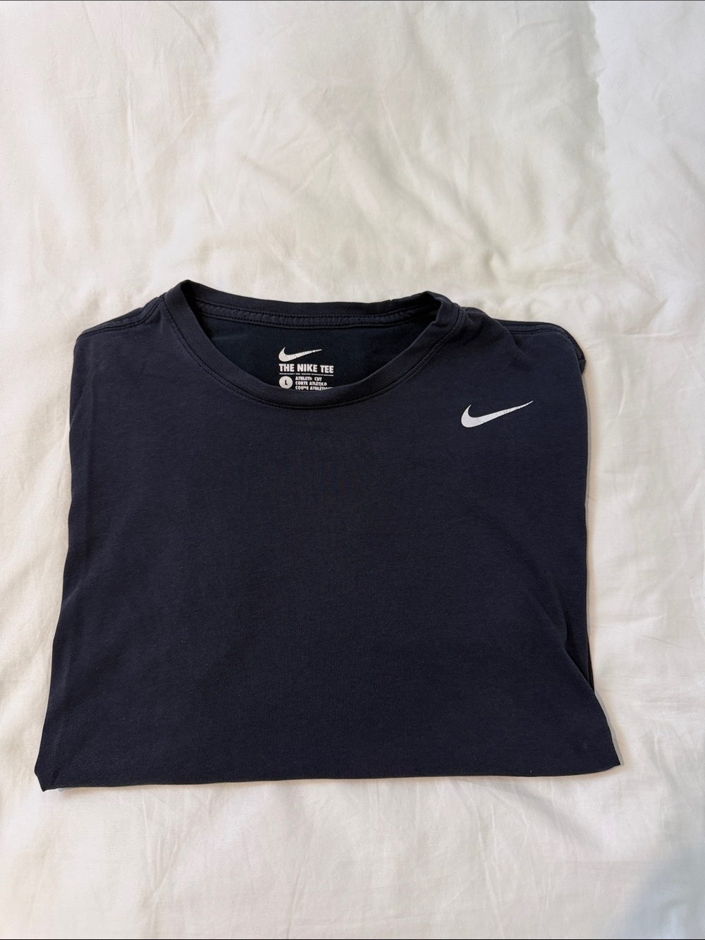 Nike Men’s Black Crew Neck Tee with White Swoosh
